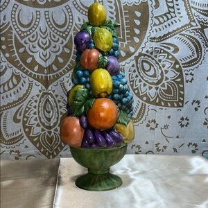 Vintage ceramic Holland Mold Fruit design Decor